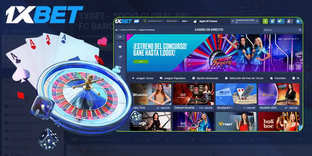 Información sobre el catálogo de juegos de 1xBet
