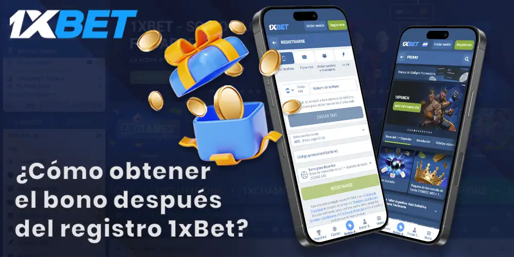 Información sobre cómo obtener un bono después de registrarse en 1xBet