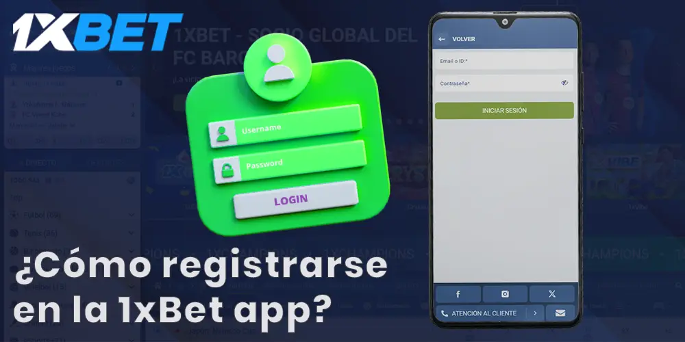 Información sobre cómo registrarse en la aplicación móvil 1xBet