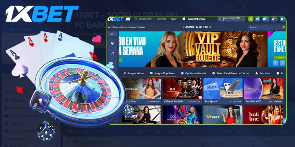 Información sobre las innovaciones en juegos en vivo en 1xBet Casino