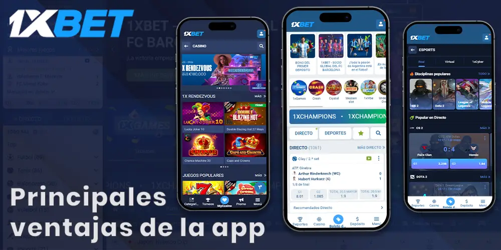 ¿Cuáles son las principales ventajas de la aplicación 1xBet?